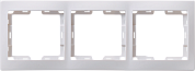 Рамка горизонтальная 3-ая (белая) КВАРТА "ИЭК" (EMK30-K01-DM)