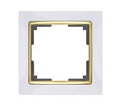 РАМКА 1-я (WERKEL) (белая/золото) (WL03-Frame-01-white/GD Snabb)