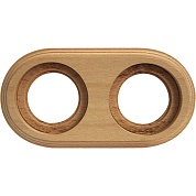 Рамка 2-ух  постовая  О/П дерево, натурэль  (BIRONI) (BF1-620-10)