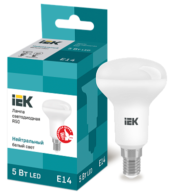 Лампа светодиодная  "ИЭК" R50 5Вт 220В 4000K Е14 ECO (LLE-R50-5-230-40-E14)