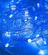Гирлянда "Нить" диод 5мм,8 реж, с переходником (Синий) IP44 180диод 16м (114-11031)