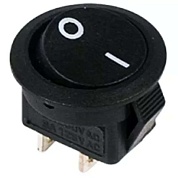 Кнопка ON-OFF круглая черн. 3А 250V (2c) (RWB-105, SC-214) Micro "REXANT" (36-2510)