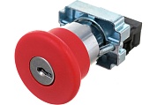 Кнопка управления "Грибок" LAY5-BS142 d22мм с ключом красн. IEK
