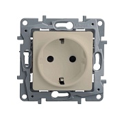 Механизм розетки 1-м СП Etika 2К+З 16А защ. шторки с заземл. винт. зажимы сл. кость. Leg 672322