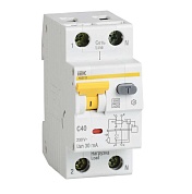 Выключатель автоматический дифференциального тока 2п (1P+N) C 10А 30мА тип A 6кА АВДТ-32 ИЭК MAD22-5-010-C-30
