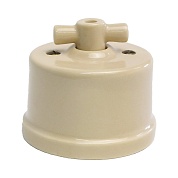 Выключатель 1кл-2кл О/П поворотный керамический песочный (IN) серия "Арбат"