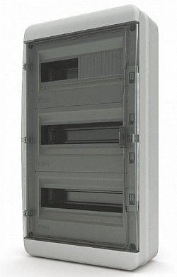 Бокс под автомат 36гр. О/П "Tekfor" IP65 с прозр.черной дверцей(TF5-KP72-N-36-65-K03-K02)