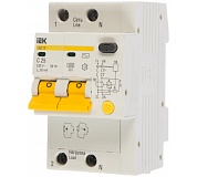 Выключатель автоматический дифференциального тока 2п C 25А 30мА тип AC 4.5кА АД-12 ИЭК MAD10-2-025-C-030