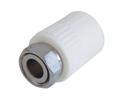 Муфта комбинированная с накидной гайкой для п/п труб под сварку KALDE 25х3/4" (3222-tun