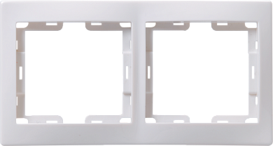 Рамка горизонтальная 2-ая (белая) КВАРТА "ИЭК" (EMK20-K01-DM)