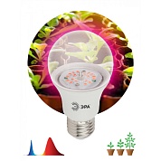 Лампа светодиодная "ЭРА" A60 220В 12Вт Е27 для роста растений FITO-12W-RB-E27-K