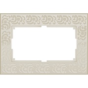 РАМКА для двойной розетки (WERKEL) (слоновая кость) (WL05-Frame-01 - DBL-ivory Flock)