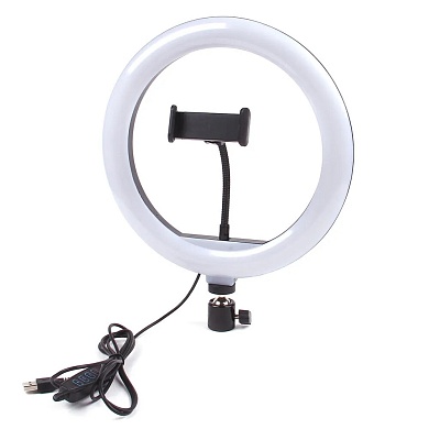 Лампа светодиодная кольцевая "Smartbuy" 26см, держатель д/тел., для фото/видео съемки (SBL-TTL-10)