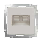 Механизм РОЗЕТКИ КОМП. UTP RJ-45+RJ-11 2мест. с/п (WERKEL) (слоновая кость) ivory