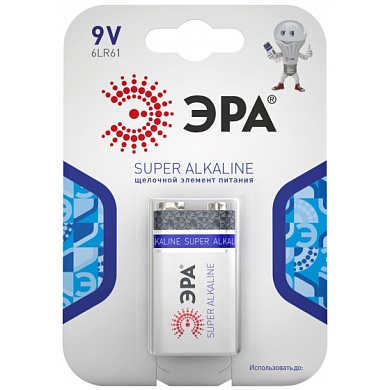 Батарейка   6LR61-1BL "ЭРА" (КРОНА SUPER Alkaline)