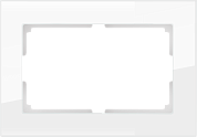 Рамка для двойной розетки (WERKEL) (белый,стекло)/ WL01-Frame-01-DBL