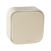 Выключатель   1кл. О/П проходной /крем/(LEGRAND Quteo) (782234)