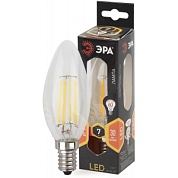 Лампа светодиодная "ЭРА" F-LED B35 7Вт E-14 220В 3000K (филамент свеча прозрачная)