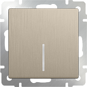 Механизм ВЫКЛЮЧАТЕЛЯ  1кл. с/п с подсветкой (WERKEL) (шампань рифленый) (WL10-SW-1G-LED)
