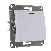 Механизм выключателя 1кл. с/п с подстветкой белый (SCHNEIDER GLOSSA ) (GSL000113) 