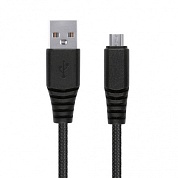 Кабель USB-micro USB, 2м, для Apple, "карбон", экстрапрочный (iK-520n-2-k)