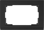 РАМКА для двойной розетки (WERKEL) (черный) (WL04-Frame-01-DBL-black) Stark