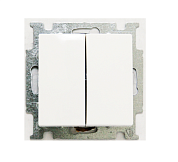Механизм ВЫКЛЮЧАТЕЛЯ 2кл. с/п проходной белый ABB Basic 55 (1012-0-2144)