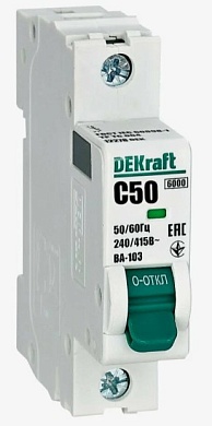 АВТОМАТ 1п.  50А (DEKraft)
