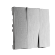 Накладка для треклавишного выключателя (серебряный рефленый ) (WL09-SW-3G-CP)