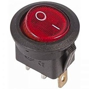 Кнопка ON-OFF красная круглая 6А 250V (3c) (RWB-214, SC-214, MIRS-101-8)  REXANT (06-0311-B)